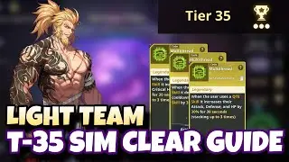 TIER 35 SIMULATION GATE CLEAR GUIDE!! LIGHT TEAM [SOLO LEVELING: ARISE]