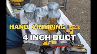 Crimping Round 4 inch Dryer Vent Duct for Repair