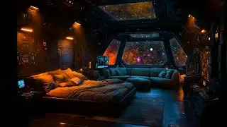 Sleeping in a Space Pod | Infinite Tranquility with Brown Noise & Zero-Gravity Relaxation