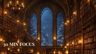 Enchanted Library Focus Timer | 30 Minutes of Calm Winter Focus