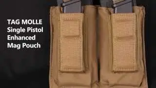 GI Tactical - Tactical Assault Gear (TAG) Single MOLLE Shingle Pistol Enhanced Magazine Pouch