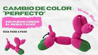 C&oacute;mo CAMBIAR DE COLOR en CROCHET de forma INVISIBLE (Sin nudos ni huecos)- PASO A PASO