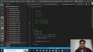 Competitive Coding in JavaScript using for loop. Number Pattern in javascript. (21)
