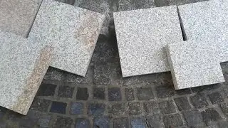 B&M GRANITY-Granit-Platten grau bzw. grau-gelb (geflammt, polnischer Granit)