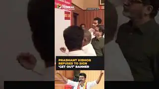 #PrashantKishor refuses to sign &lsquo;Get out&rsquo; banner at #TVK&rsquo;s 2nd anniversary event | #vijay