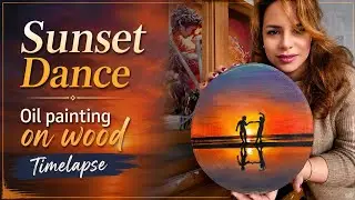 How to Paint a Sunset on Wood | Oil Painting