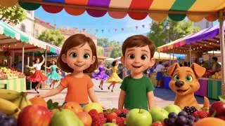 Nossa viagem divertida ao mercado Frutas e legumes com Lia, Sam e o cachorro deles, Zoro 🛒🍎🥕