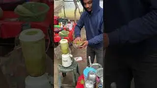 Karela juice in making 