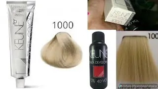 Keune ultimate blonde 1000  Keune hair color #keune #ultimateblonde #directliftingcolours #ashblonde