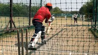 Nets practice session. Defence, Drive, punch, cut, pull, lofted, all sort of shots played.