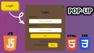 How To Create Popup Login Form using HTML | CSS & JavaScript |  