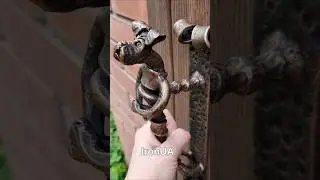 Hand-Forged Dog Door Handle &mdash; Guardian Hardware by IronUA.com