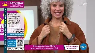 MarlaWynne Reversible Boucle/Faux Suede Coat