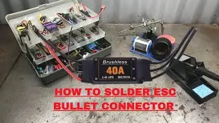 How to solder RC ESC to Bullet/Banana connector #rcplane #soldering #howto