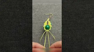 Super easy macrame earrings:#diy #tutorial #crafts #macrame