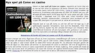 nya spel pa come on casino