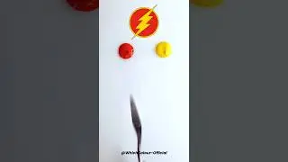 Which Colour do Flash Logo Give? #colormixing #asmr #guessthecolor #satisfying #colorcrush