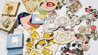 Cute Kawaii Random Cartoon Set PVC Stickers Unboxing!