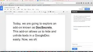 How-to: GoogleDoc - Hide Text