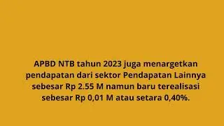 SIAPA PENIKMAT APBD NTB 2023