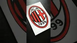 AC MILAN 🟥⬛ Emblem Drawing #milan #italy #drawing
