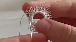 Halka üzerine iğne oyası bülbül yuvası tekniği yapılışı / igne oyası teknikleri