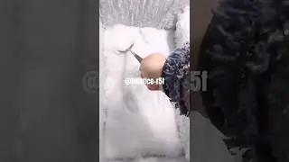 freezer frost eating #whiteice #freezerfrost #iceeating #freshfrost #frostbites #powderysoftice