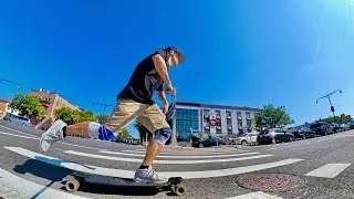 Urban longboard run down Emmons Avenue Brooklyn / Longboarding Sheepshead Bay New York City
