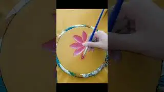 Shaded petals flower 🌸 painting 🎨 || Handpaint on silk satin clothes ||