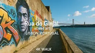 Lisbon Street Art Walk | Rua do Ginjal Riverside 4K Tour