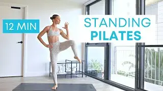 12 MIN STANDING LEGS PILATES | glutes, hamstrings, calves, inner outer thighs, obliques
