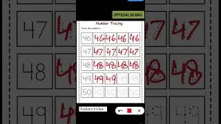 Number tracing 46-50