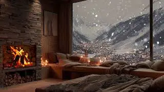 Winter State ❄️ Midnight Fireplace Piano | Snow Silence, Cold Air & Inner Stillness