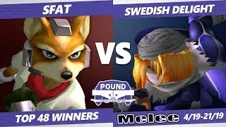 Pound 2019 SSBM - CLG SFAT (Fox) VS OG Swedish Delight (Sheik) Smash Melee Top 48 Winners