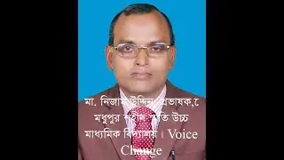 For Class12, 2nd paper The Use And Rules of `Voice Change, Md. Nizam Uddin, Lecturer Of M S S H S S