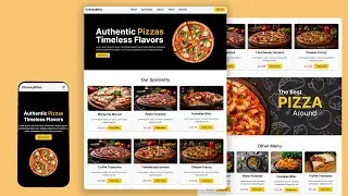 Build Responsive Pizza-Shop Website Using React JS And Tailwind CSS  #webdesign #webdevelopment