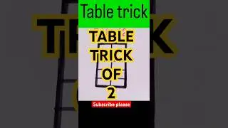 Table trick |table of 2 | #shorts #shortsfeed #maths #youtubeshorts #viral #education#tricks #learn