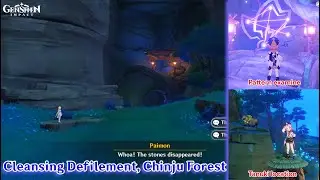 Cleansing Defilement Quest Guide, Chinju Forest | Kazari Quest | Genshin Impact Inazuma