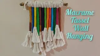Macrame Tassel Wall Hanging|Macrame thread wrapping technique| Home Decor Ideas| CC 203
