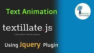 Text Animation using jquery plugin textillate - Advanced Technology
