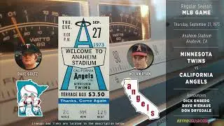 1973-Sep-27 &bull; CAL/MIN &bull; California Angels vs Minnesota Twins - Radio
