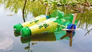 Science Project Working Model , Rubber Band Powered Boat , Plastic Bottle Craft Ideas