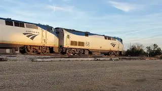 Amtrak departing Lafayette Louisiana with very weird sounding horn
