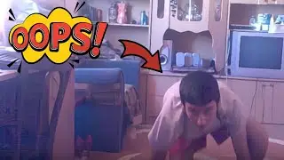 Gymnastics Try: Bedroom Backflip Fail Caught on Camera || WooGlobe