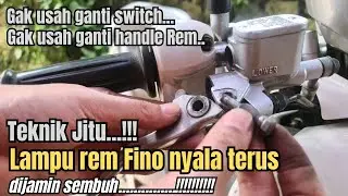 Cara mengatasi lampu rem Yamaha fino 125 menyala terus