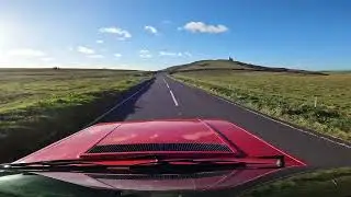 Lancia Beta Spyder driving through Beachy Head