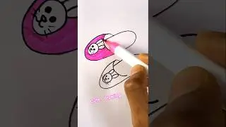 Cute Winter Shoes 🩰 drawing 😱 easy for kids #shorts #shortsfeed #drawing #trending #kidsart