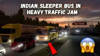 MOST INTENSE TRAFFIC! 😱 Indian Sleeper Bus vs Heavy Highway Jam | The Hardik Gaming #ETS2 #THG 