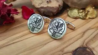 Scottish Clan Leslie Engraved Sterling Silver Cufflinks