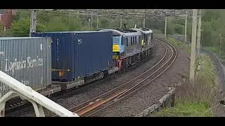 4M25 - DB90's - Backbone and Malcolm do the Queensville curve 4 mins early - 90039 & 90024 - teamred